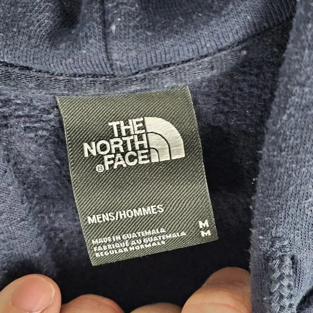 The‎ North Face Fleece Hoodie Size Medium Blue Mountain Grizzly Bear Pullover